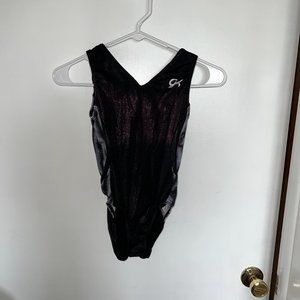 black leotard with sublimated side design - GK AM